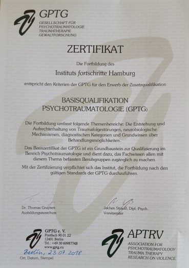 Traumazertifikat GPTG
